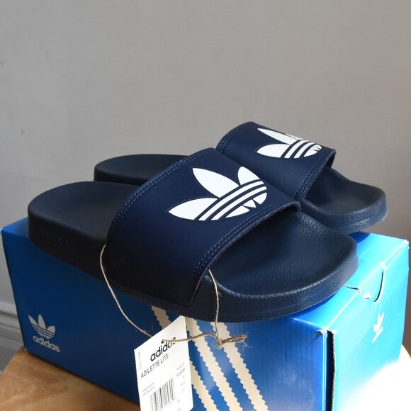 BLUE ADIDAS SLIDES - Picture 2 of 6